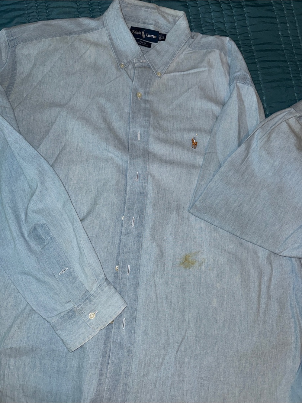 Ralph Lauren Pale Blue Button-Down Oxford Shirt